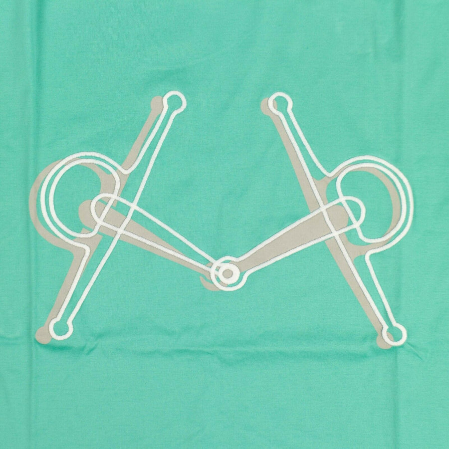 Embroidered 'Mors' Cotton T-Shirt - Green