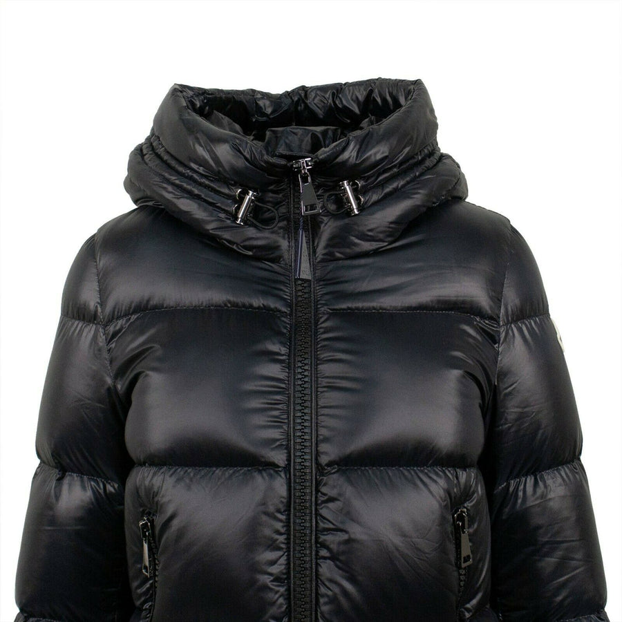 Seritte Down Filled Quilted Puffer Coat - Black