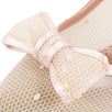 Mesh Polka Dot Bow Pumps - Pale Rose