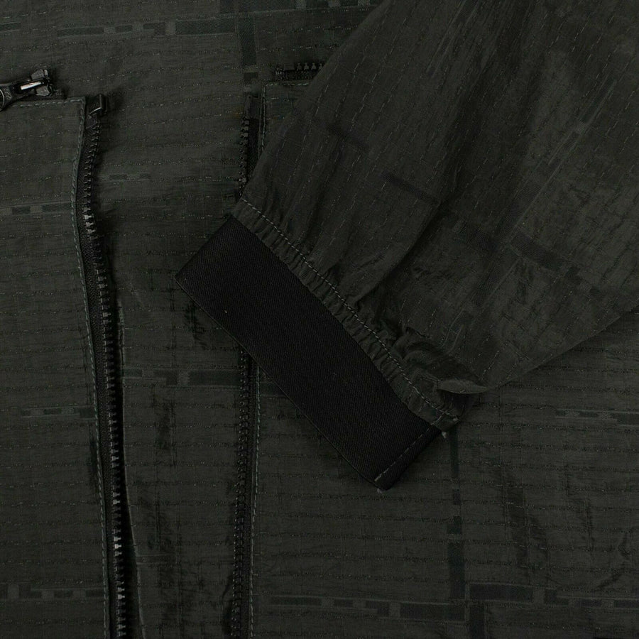 Nylon Check Print Jacquard Jacket - Black