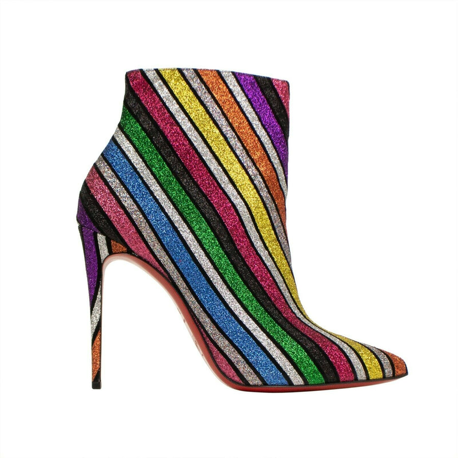 So Kate Suede Striped Glitter Short Boots - Multi