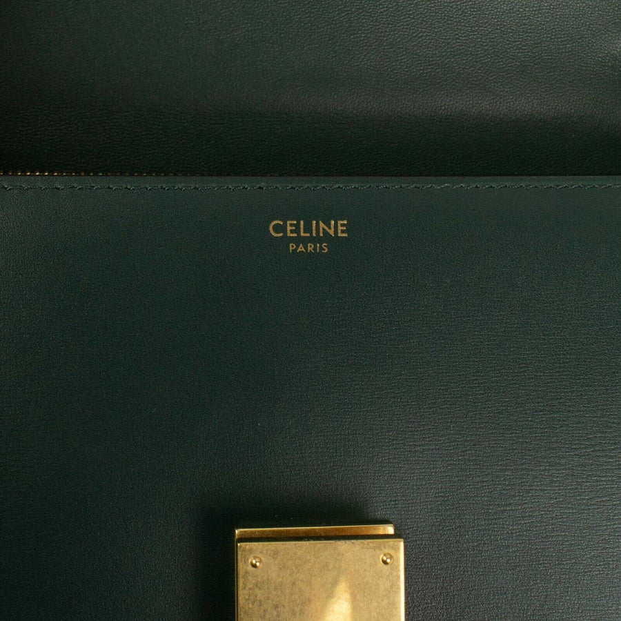 Medium Classic Calfskin Bag In Box Shoulder Bag - Amazone Green