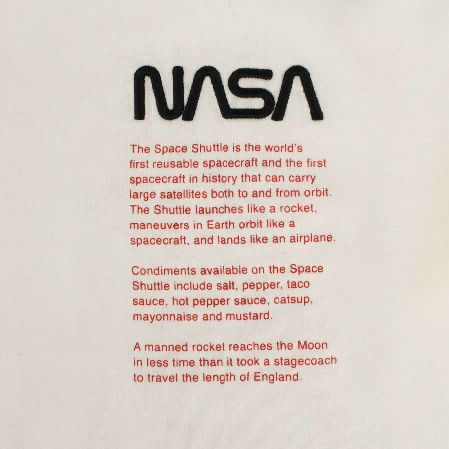 Cotton NASA Facts Long Sleeves T-Shirt - White