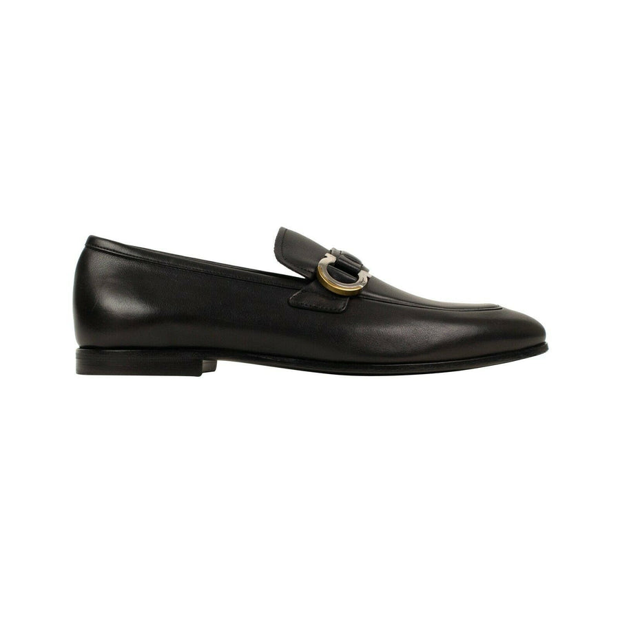 Tweed Leather 'Gancini' Dress Shoes - Black
