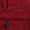 Red Cotton Blend Pants