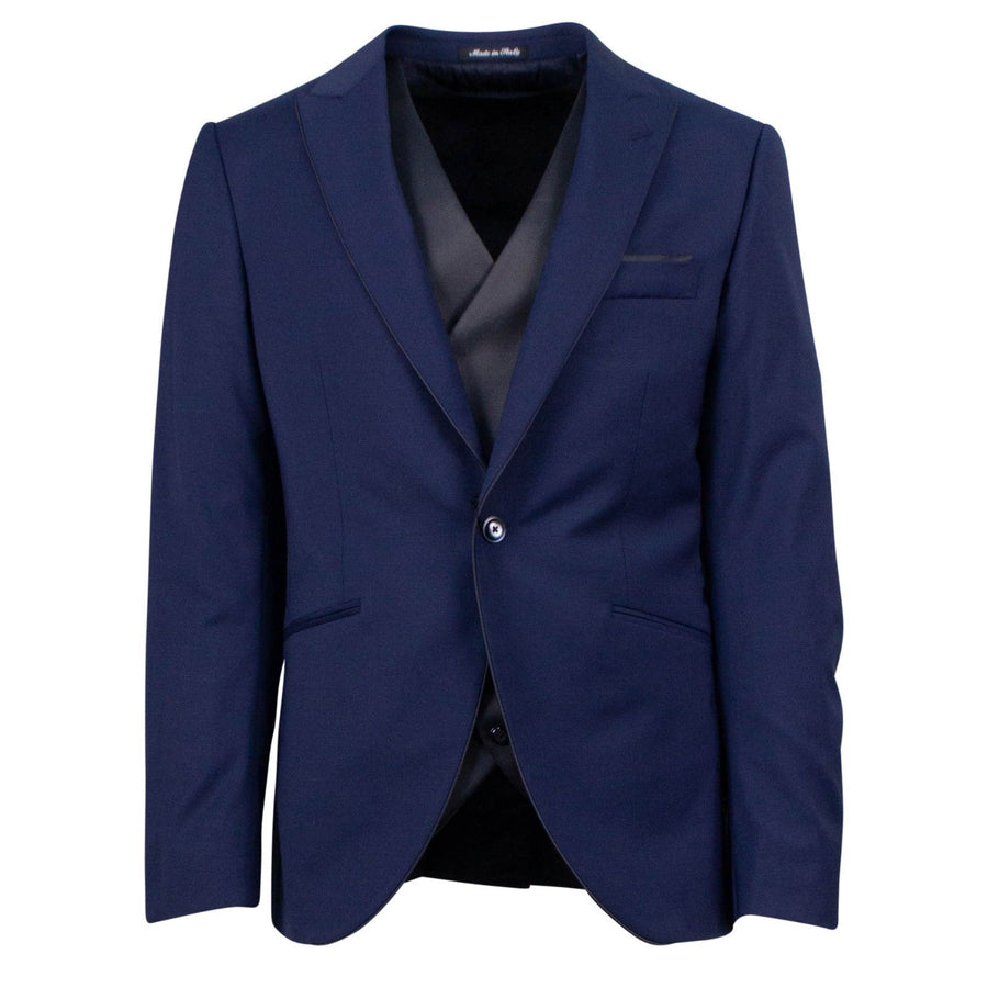 Drop 8 Wool Blend Three Piece Suit - Blue