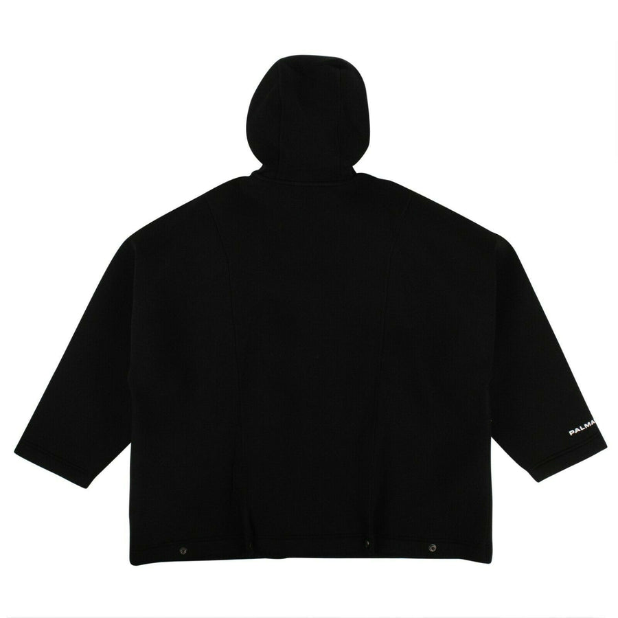 Eagle Print Hooded Over-Sized Sweatshirt - Black