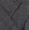 Cashmere Blend Glen Plaid Double Breasted Sport Coat - Gray