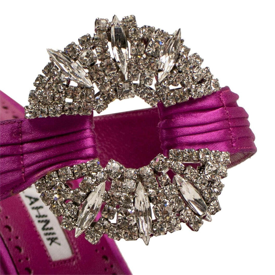 Satin Maidugur Embellished Mules - Pink