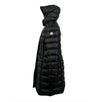 'Hermine' Down Filled Quilted Puffer Long Coat - Black