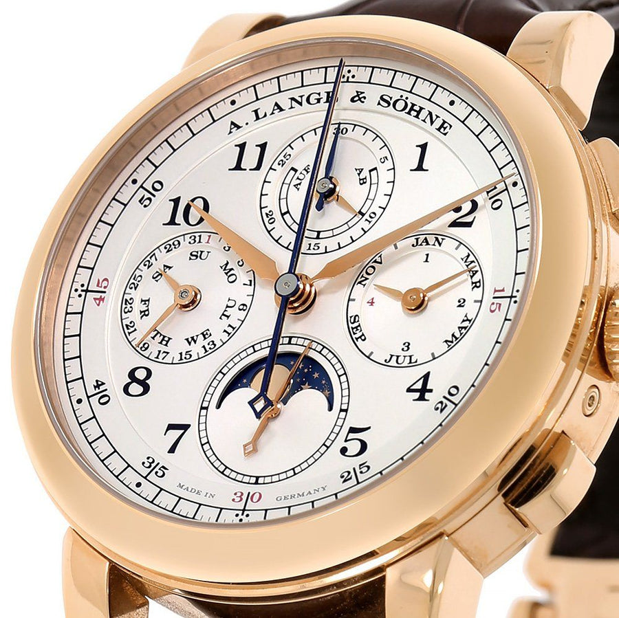 A. Lange & Sohne 1815, Rose Gold Rattaprante Perpetual Calendar Watch 421.032FE(PRE-OWNED)