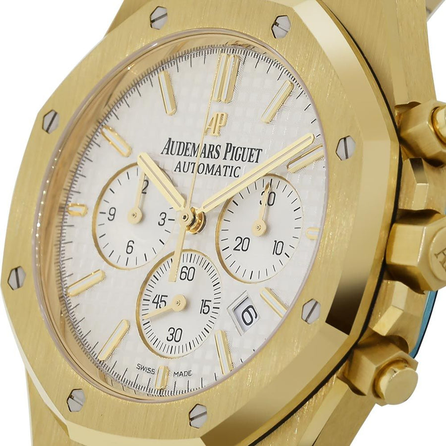 Audemars Piguet Royal Oak,Yellow Gold White Dial 41MM Watch 26320BA.OO.1220BA.01(PRE-OWNED)