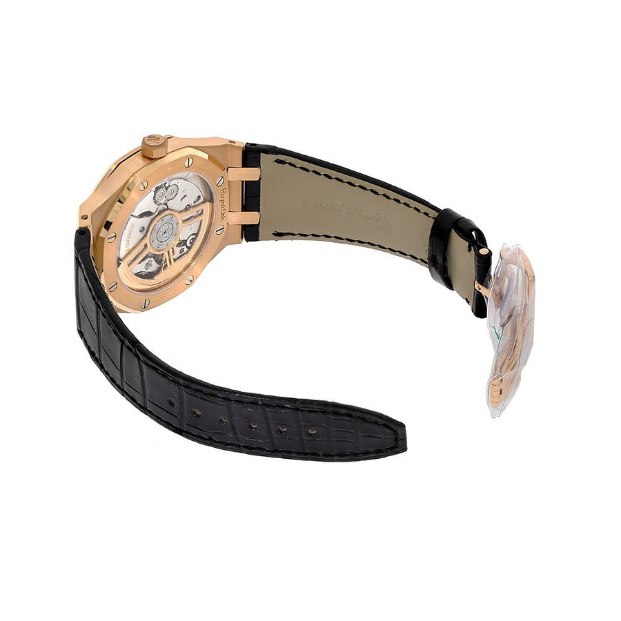Audemars Piguet Royal Oak Rose Gold Black Strap Watch 15500OR.OO.D002CR.01
