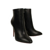 'Eloise' Leather Ankle Boots - Black
