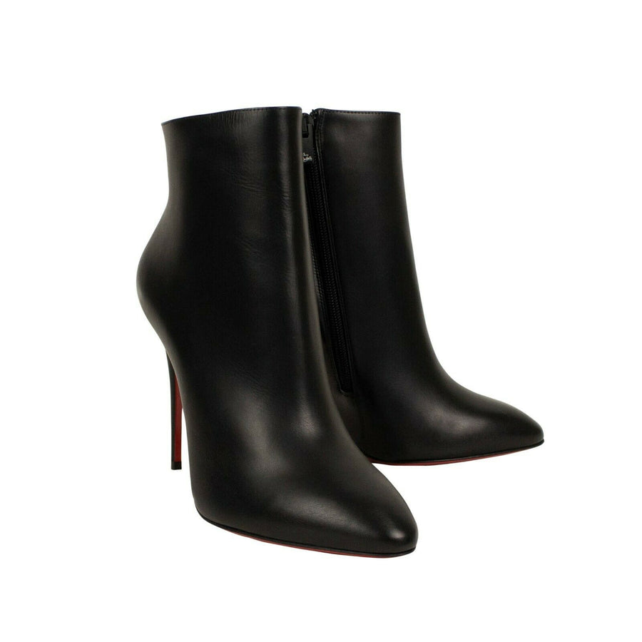 'Eloise' Leather Ankle Boots - Black