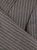 Striped Wool 2 Button Suit - Brown