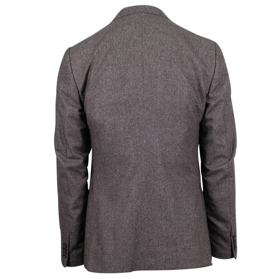 Drop 9 Birdeye Wool Double-Breasted Three Piece Suit - Purple