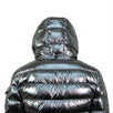 'Bady' Down Filled Quilted Puffer Coat - Silver