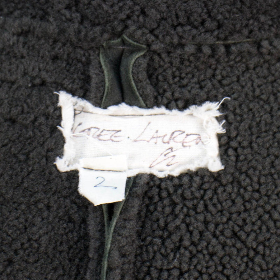 Shearling Leather 'Christian' Jacket - Gray