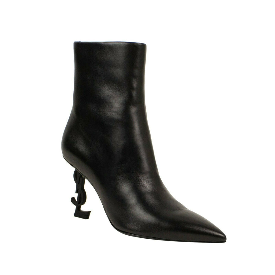 Leather Opyum YSL Ankle Boots - Black