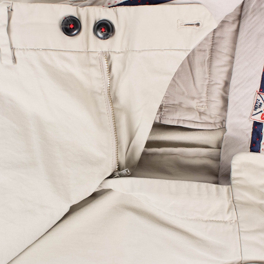 Beige Cotton Blend Pants