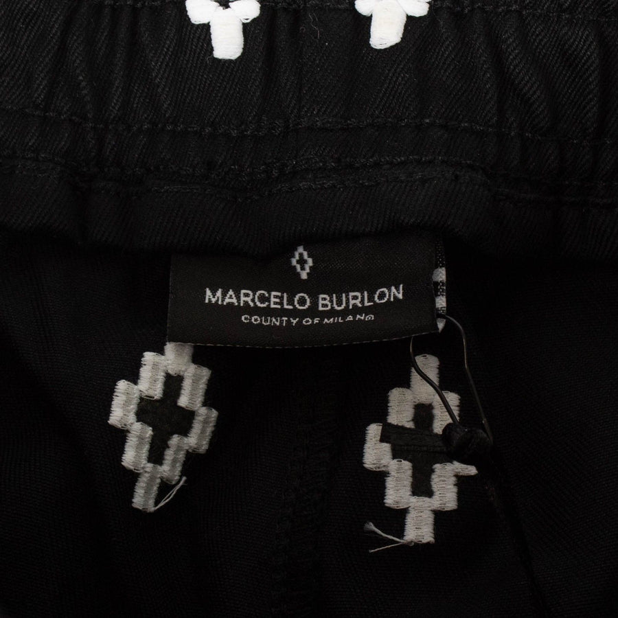 Cross Logo Pants - Black / White