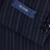 Drop 7 Striped Wool Two Button Suit - Black