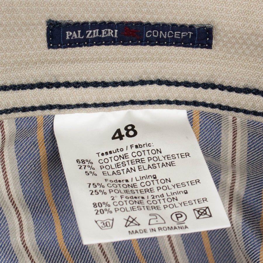 Beige Cotton Blend Pants