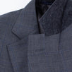 Windowpane Wool Two Button Suit - Charcoal Gray / Blue