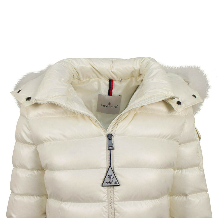 'Badyfur' Down Filled Quilted Puffer Coat - White