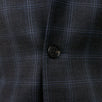 Drop 6 Plaid 3 Roll 2 Button Wool Sport Coat - Gray / Blue