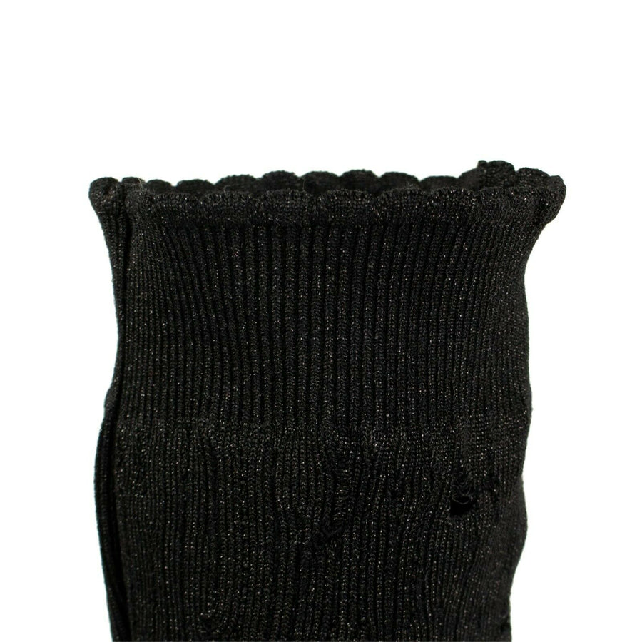 'Sandrine' Stretch Knee Boots - Black