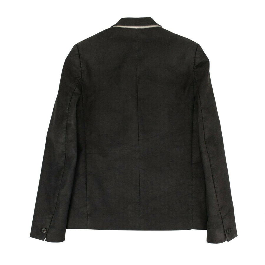 Paint Double Breasted Blazer - Black