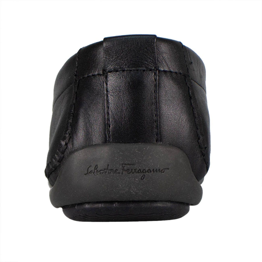 Gubbio Signature Buckle Loafers - Black