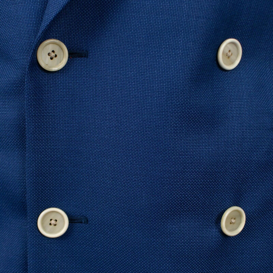 Drop 7 Double Breasted Wool Sport Coat - Blue