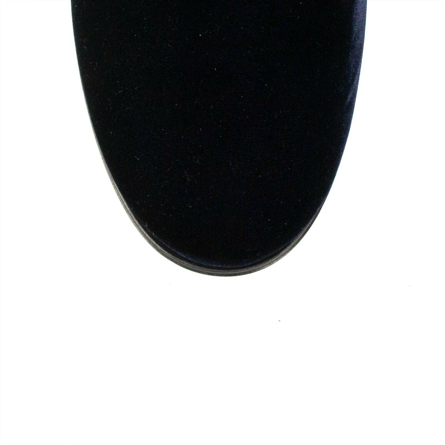 'Pietro' Velvet Loafers - Navy