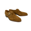 Suede Single Monk Strap Dress Shoes - Brown