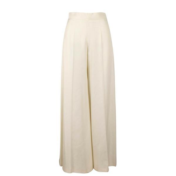 Silk Wide Leg Pants - Ivory