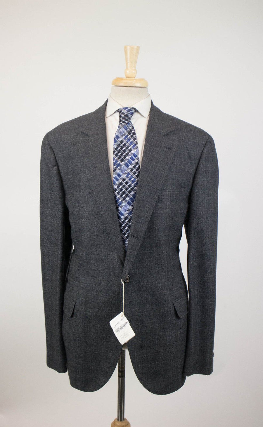 Cashmere Check 3/2 Button Sport Coat - Gray