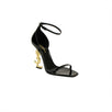 Patent Leather YSL Opyum Logo Sandals - Black