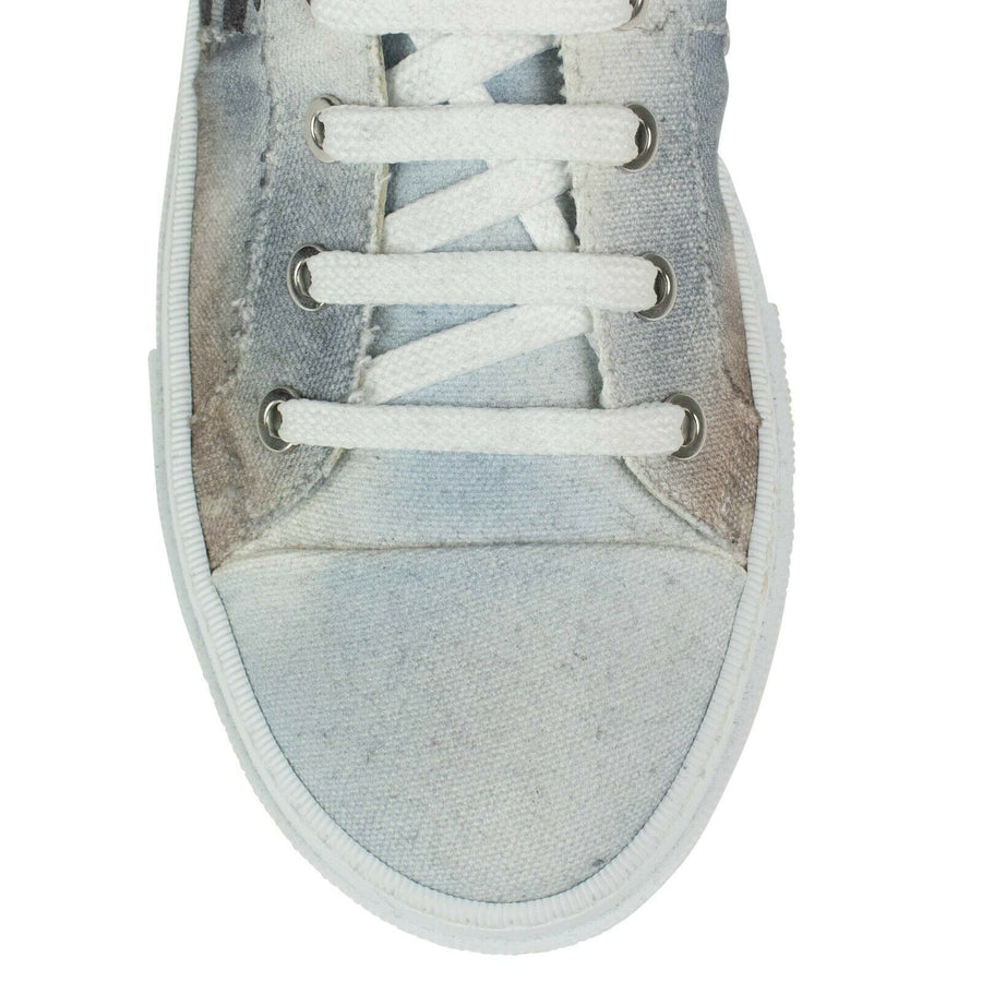 Men's Sunset Canvas Airbrush Palm Sneakers - Multi