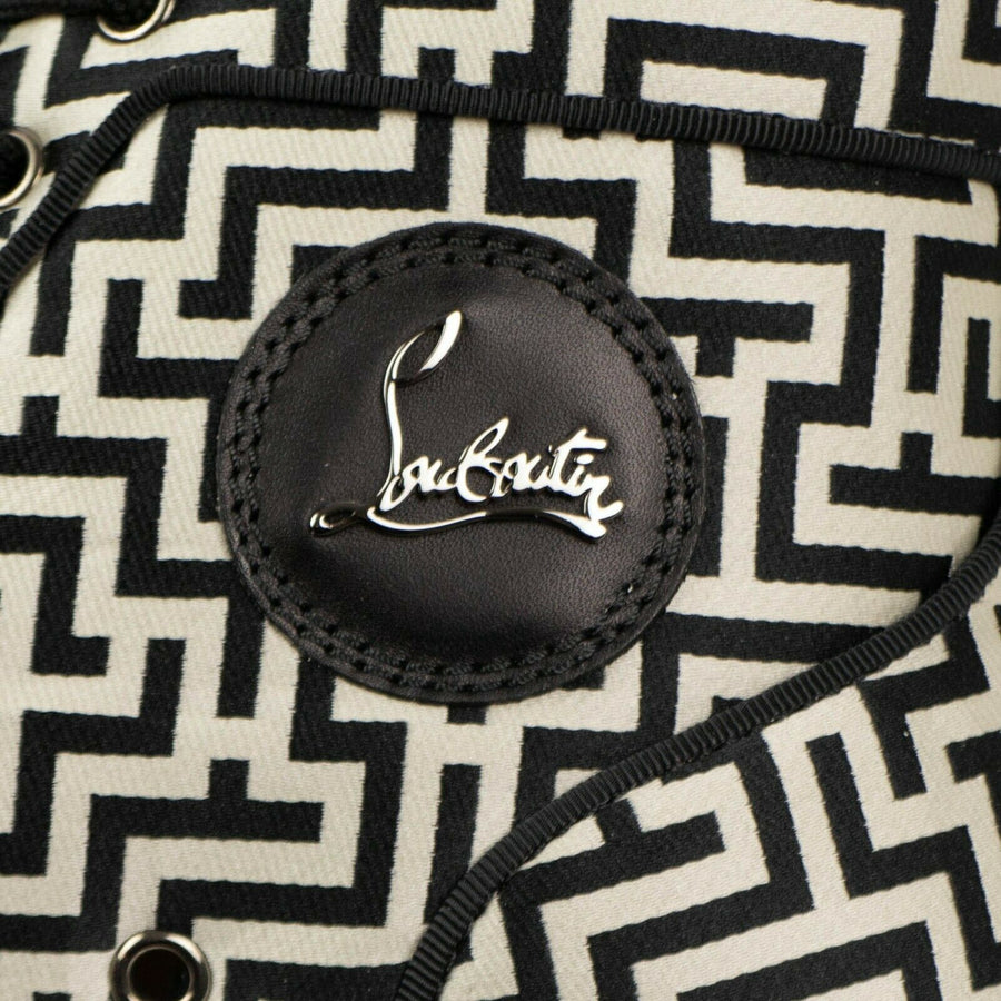 Men's Rantus Geometric Fabric Hi-Top Sneakers - Black / White