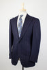 Drop 7 Thick Striped Cashmere Blend Suit - Navy / Purple