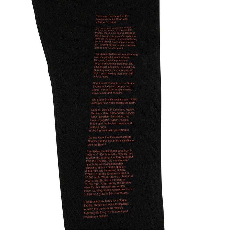 Cotton NASA Slim Sweatpants - Black