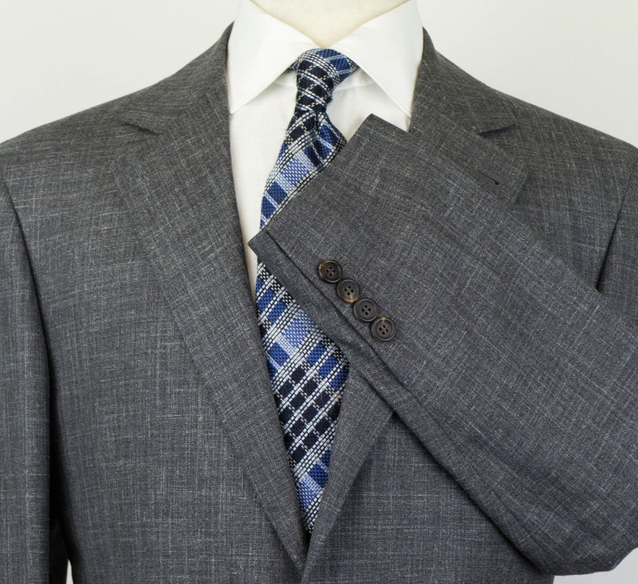 Wool Blend 3 Roll 2 Button Sport Coat - Gray