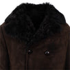 Caruso Suede Leather And Shearling Lined Topcoat - Brown