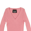 Midi Body-Con Ribbed Bell Sleeve Sweater Dress - Pink