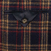 Drop 7 Plaid 3 Roll 2 Button Wool Sport Coat - Navy Blue