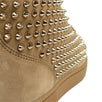 Men's Louis Flat Spiked Suede Sneaker - Tan