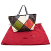 Leather Color Block Studded Tote Bag - Multi